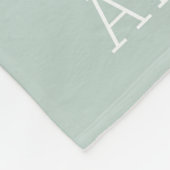 Monogram grijze en mint Stripes | bewerkbare kleur Fleece Deken (Hoek)