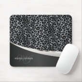 Monogram - Grijze luipaard Muismat (Met muis)