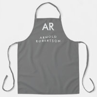 Monogram grijze moderne aangepaste naam