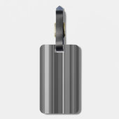 Monogram grijze strepen bagagelabel (Achterkant verticaal)