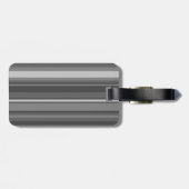 Monogram grijze strepen bagagelabel (Achterkant horizontaal)