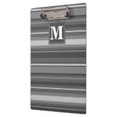 Monogram grijze strepen klembord (Links)