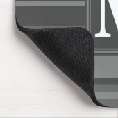 Monogram grijze strepen muismat (Hoek)