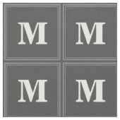 Monogram grijze strepen stof (Close Up)