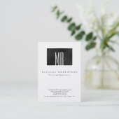 Monogram Grijze Visitekaartje (Staand voorkant)