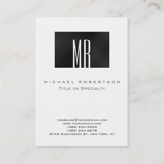 Monogram Grijze Visitekaartje (Voorkant)