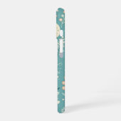 Monogram grillige bloemen iPhone 16 hoesje (Linkerkant)