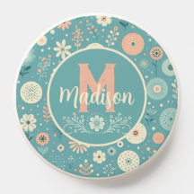 Monogram grillige bloemen