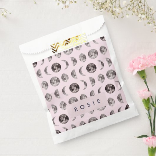 Monogram grillige Dromerige Maan Fasen Geschenken Bedankzakje (Gezegeld)