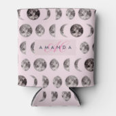 Monogram grillige Dromerige Maan Fasen Geschenken Blikjeskoeler (Voorkant)