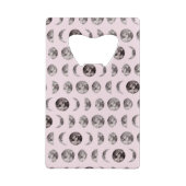 Monogram grillige Dromerige Maan Fasen Geschenken Creditkaart Flessenopener (Achterkant)