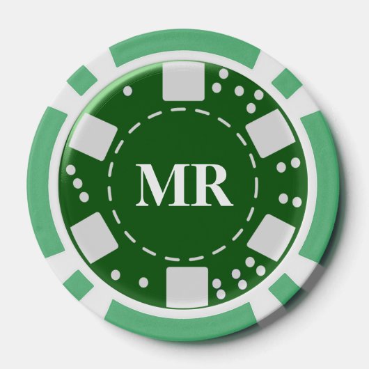 Monogram Groen 25 Poker Chips (Achterkant)