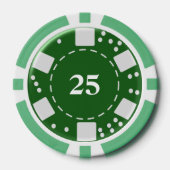 Monogram Groen 25 Poker Chips (Voorkant)