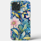 Monogram Groen Blauw Paarse Roze Bloemengroen Case-Mate iPhone Case (Achterkant)