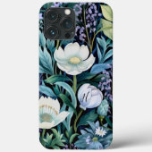 Monogram Groen Blauw Paarse Wit Bloemen Groen Case-Mate iPhone Case (Achterkant)