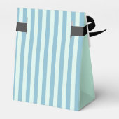 Monogram Groen Blauw Strepen Favor Box Bedankdoosjes (Achterkant)