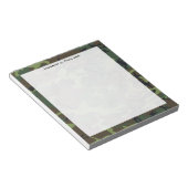 Monogram groen, bruin, zwart camouflage notitieblok (Schuin)