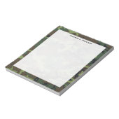 Monogram groen, bruin, zwart camouflage notitieblok (Linkerzijde)