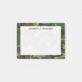 Monogram Groen, Bruin, Zwarte Camouflage Post-it® Notes (Voorkant)