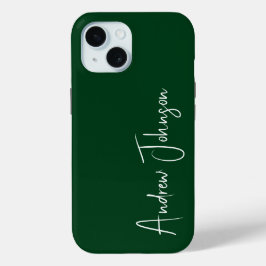 monogram groen iPhone 15 case