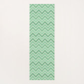 Monogram groen chevron patroon yogamat (Achterkant)
