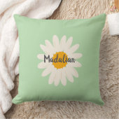 Monogram groen decor voor kinderen met zonnebloem kussen (Deken)