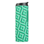 Monogram Groen Drietonig Diamantpatroon Thermosbeker (Gedraaid links)