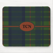 Monogram Groen en Blauw Rood Tartan Schots Spaanpl