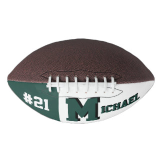Monogram groen en wit american football