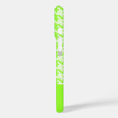 Monogram groen en wit houndstooth patroon Case-Mate iPhone case (Achterkant / Links)