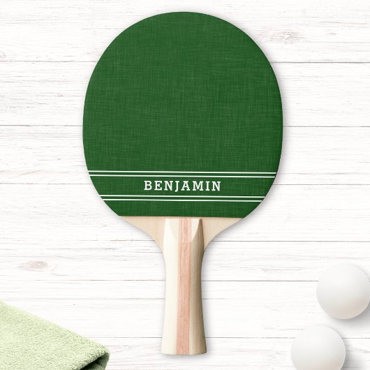 Monogram Groen en Wit Modern Tafeltennisbatje