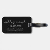 Monogram groen en zwart buffel bagagelabel (Achterkant horizontaal)