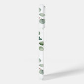 Monogram groen eucalyptuspatroon Case-Mate iPhone case (Achterkant / Rechts)