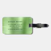 Monogram Groen geborsteld metaal Bagagelabel (Achterkant horizontaal)