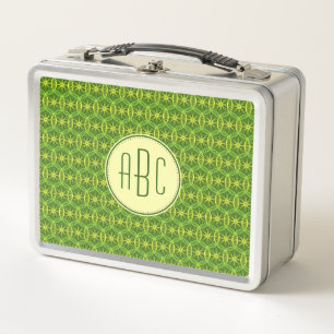 Monogram groen geel fietspatroon