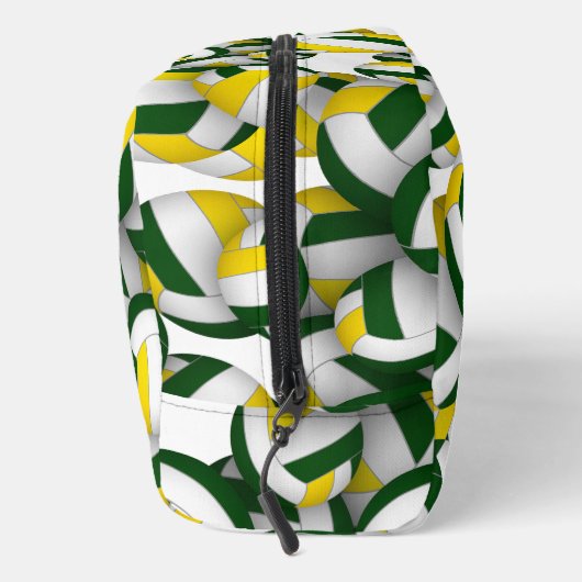 Monogram groen goud volleyballen patroon toilettasje (Rechts)