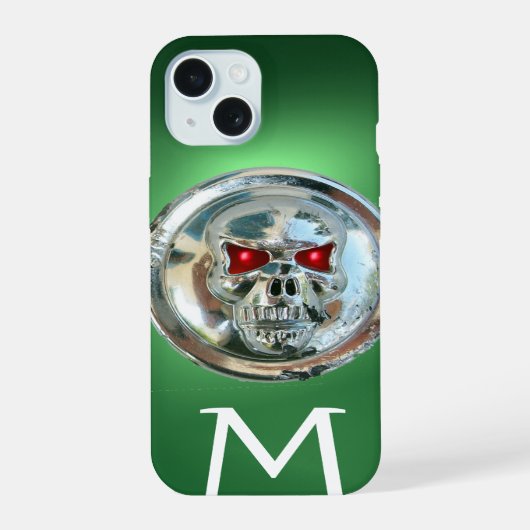 MONOGRAM groen iPhone 15 Case (Achterkant)
