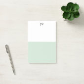 Monogram Groen Pastel Wit Kleurblok Post-it® Notes (Kantoor)
