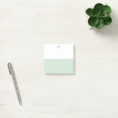 Monogram  Groen Pastel Wit Kleurblok Post-it® Notes (Kantoor)