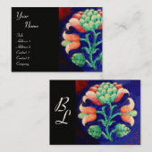 MONOGRAM, groen rood blauw oranje roze Visitekaartje (Voorkant / Achterkant)