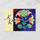 MONOGRAM, groen rood blauw oranje wit Visitekaartje (Achterkant)