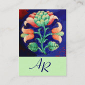 MONOGRAM, groen rood blauw oranje wit Visitekaartje (Achterkant)