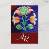 MONOGRAM, groen rood blauw sinaasappel Visitekaartje (Achterkant)