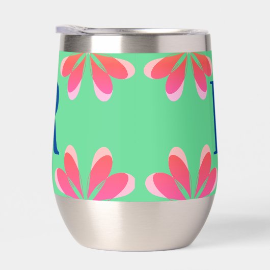 Monogram groen roze retro (Rechts)