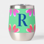 Monogram groen roze retro (Voorkant)