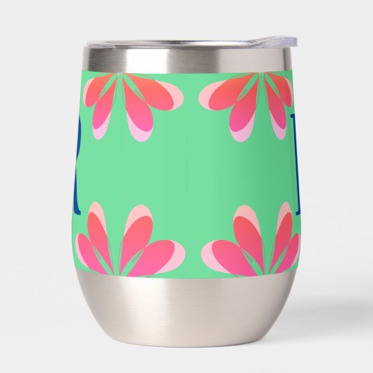 Monogram groen roze retro (Links)