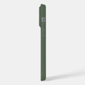 Monogram Groen Stijlvol Modern Minimalistisch iPhone Hoesje (Linkerkant)