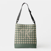 Monogram Groen Tan Buffalo Pset Rustisch Land Crossbody Tas (Achterkant)