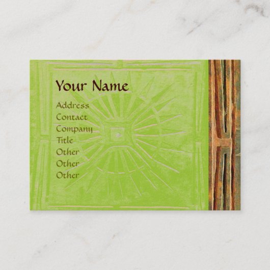 MONOGRAM groen Visitekaartje (Voorkant)