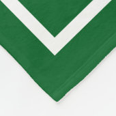 Monogram Groen Wit Trouwkoppels Namen Fleece Deken (Hoek)